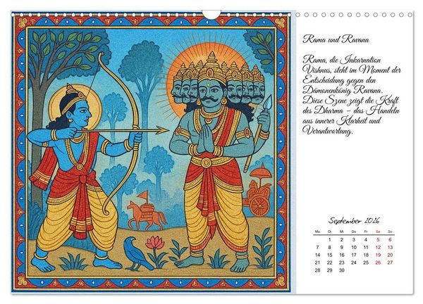 Produktbild: G&ouml;tterwelten des Hinduismus (Wandkalender 2026 DIN A3 quer), CALVENDO Monatskalender