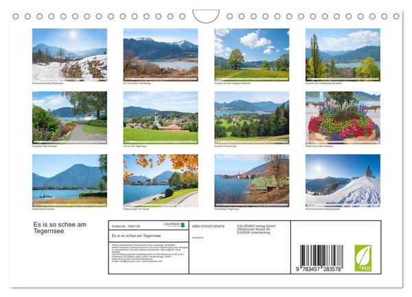 Produktbild: Es is so schee am Tegernsee (Wandkalender 2026 DIN A4 quer), CALVENDO Monatskalender