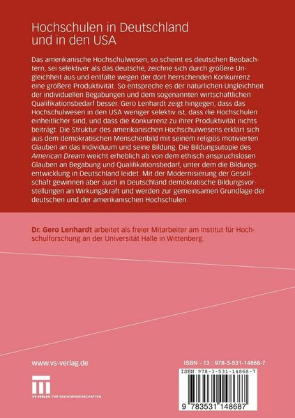 Produktbild: Hochschulen in Deutschland und in den USA
