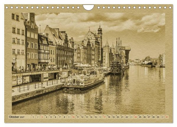 Produktbild: Danzig &ndash; Ein Kalender im Zeitungsstil (Wandkalender 2027 DIN A4 quer), CALVENDO Monatskalender