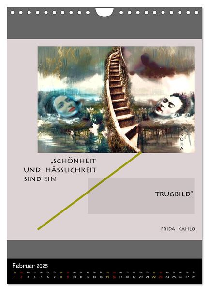 Produktbild: Frida Kahlo - Zitate im Dialog (Wandkalender 2025 DIN A4 hoch), CALVENDO Monatskalender