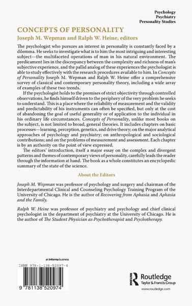Produktbild: Concepts of Personality
