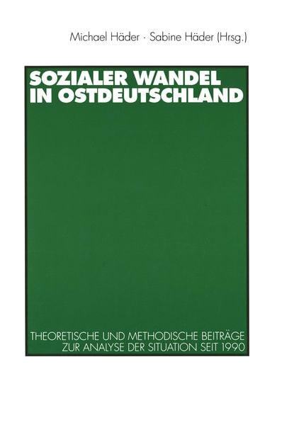 Produktbild: Sozialer Wandel in Ostdeutschland