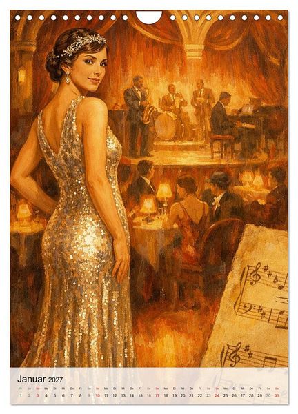 Produktbild: Jazz & Glamour Weltreise (Wandkalender 2027 DIN A4 hoch), CALVENDO Monatskalender