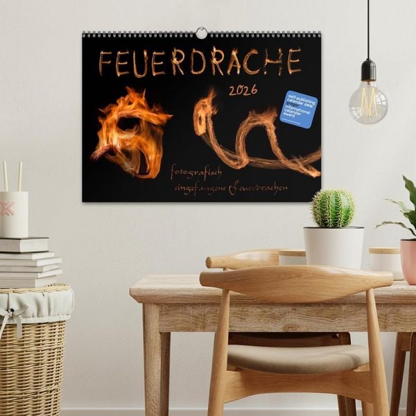 Produktbild: Feuerdrache (Wandkalender 2026 DIN A3 quer), CALVENDO Monatskalender