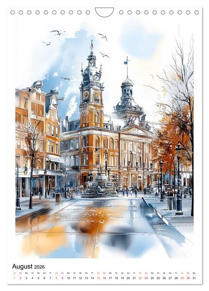 Produktbild: Amsterdam - Fahrr&auml;der, Giebel, Grachten (Wandkalender 2026 DIN A4 hoch), CALVENDO Monatskalender