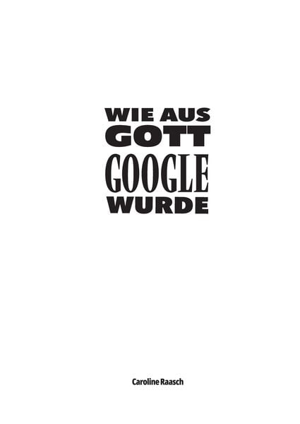 Produktbild: Wie aus Gott Google wurde