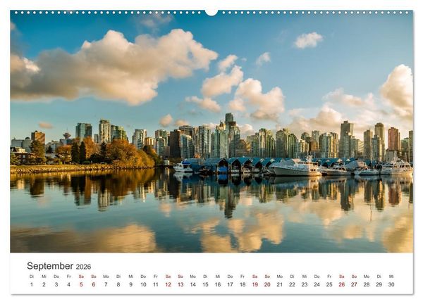 Produktbild: Vancouver - Eine wundersch&ouml;ne Stadt an der Westk&uuml;ste Kanadas. (Wandkalender 2026 DIN A2 quer), CALVENDO Monatskalender