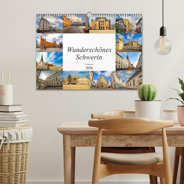 Produktbild: Wundersch&ouml;nes Schwerin (Wandkalender 2026 DIN A3 quer), CALVENDO Monatskalender