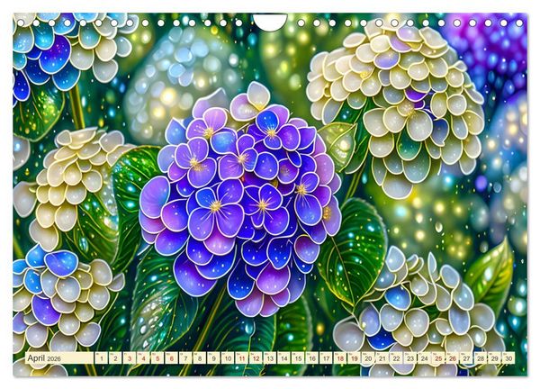 Produktbild: Lieblingsblumen mit goldenen Akzenten (Wandkalender 2026 DIN A4 quer), CALVENDO Monatskalender