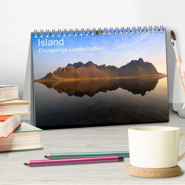Produktbild: Island - einzigartige Landschaften (Tischkalender 2026 DIN A5 quer), CALVENDO Monatskalender