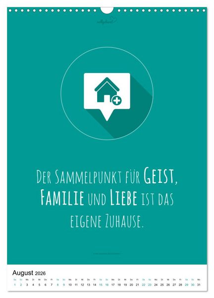 Produktbild: vollgeherzt: Der besondere Kalender f&uuml;r Bauherren mit motivierenden Hausbauzitaten (Wandkalender 2026 DIN A3 hoch), CALVENDO Monatskalender