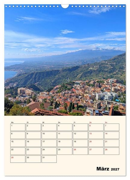 Produktbild: Taormina - &Auml;tna, Meer und antike Steine (Wandkalender 2027 DIN A3 hoch), CALVENDO Monatskalender