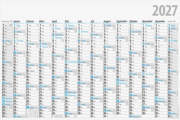 Produktbild: Plakatkalender 2027, 1020&times;680 mm