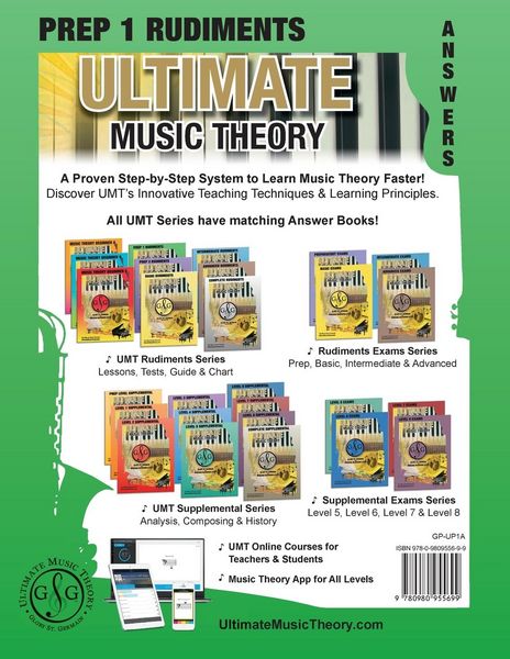 Produktbild: Prep 1 Rudiments Ultimate Music Theory Theory Answer Book