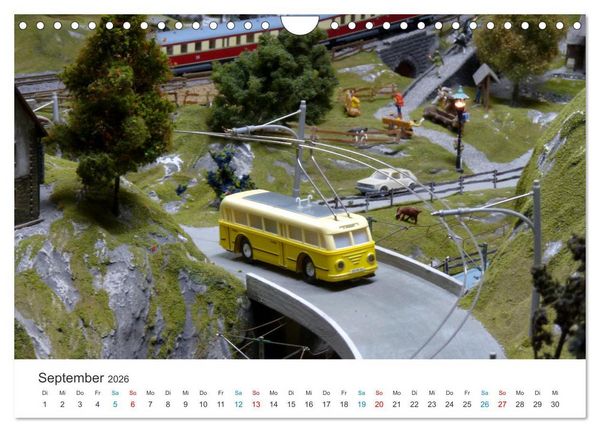 Produktbild: Bahn-Nostalgie im Modell (Wandkalender 2026 DIN A4 quer), CALVENDO Monatskalender