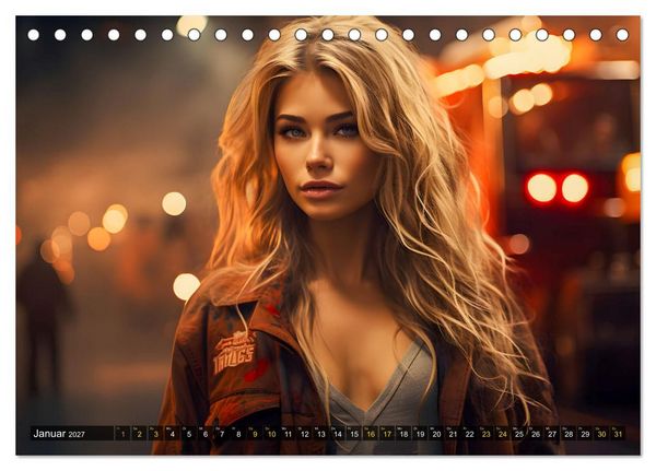 Produktbild: Sexy Feuerwehrfrauen: Hitzige Heldinnen zwischen Lippenstift und L&ouml;scheinsatz (Tischkalender 2027 DIN A5 quer), CALVENDO Monatskalender