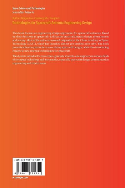Produktbild: Technologies for Spacecraft Antenna Engineering Design
