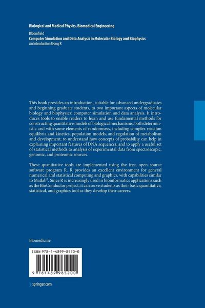 Produktbild: Computer Simulation and Data Analysis in Molecular Biology and Biophysics