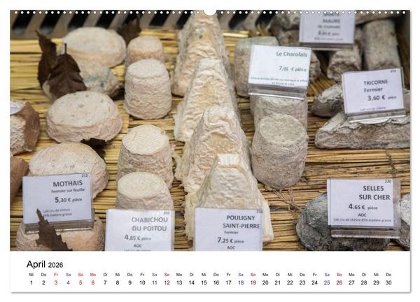 Produktbild: March&eacute; hebdomadaire - Ein Rundgang &uuml;ber einen franz&ouml;sischen Wochenmarkt (Wandkalender 2026 DIN A2 quer), CALVENDO Monatskalender