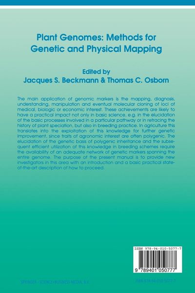 Produktbild: Plant Genomes: Methods for Genetic and Physical Mapping