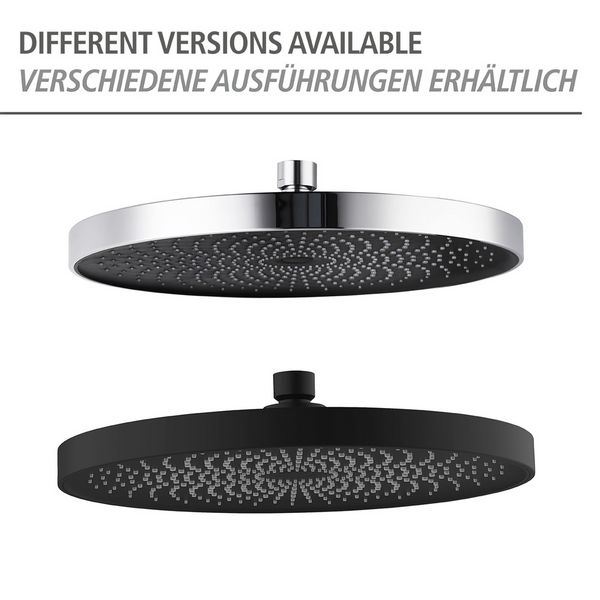 Produktbild: Duschkopf Mod. Softwater Chrom/Schwarz, &Oslash; 26 cm