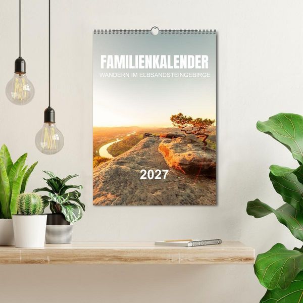 Produktbild: Familienkalender - Wandern im Elbsandsteingebirge (Wandkalender 2027 DIN A3 hoch), CALVENDO Monatskalender