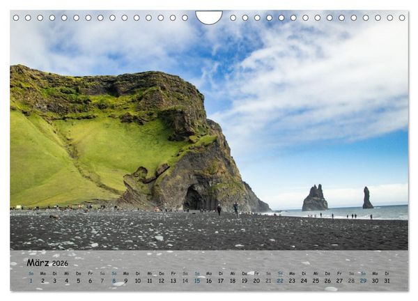 Produktbild: Island - In X Tagen um die Welt (Wandkalender 2026 DIN A4 quer), CALVENDO Monatskalender