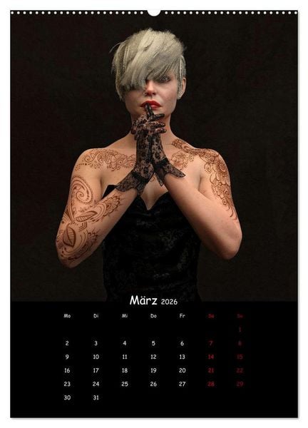 Produktbild: Portraits von t&auml;towierten Frauen (hochwertiger Premium Wandkalender 2026 DIN A2 hoch), Kunstdruck in Hochglanz