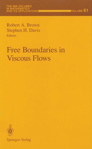 Produktbild: Free Boundaries in Viscous Flows