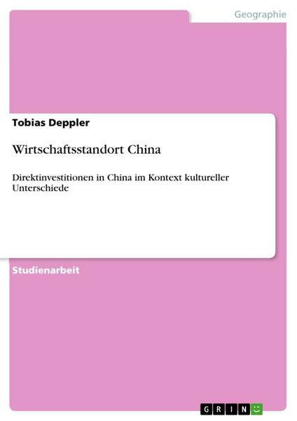 Produktbild: Wirtschaftsstandort China