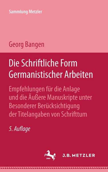 Produktbild: Die schriftliche Form germanistischer Arbeiten