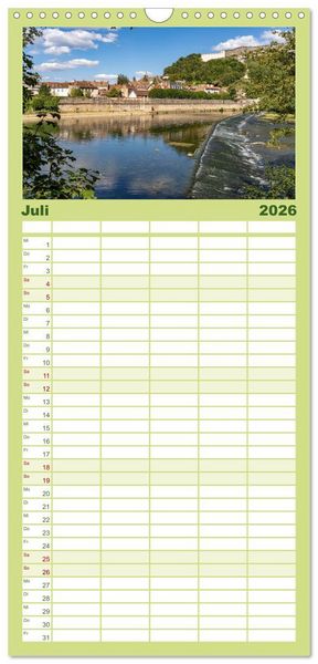 Produktbild: Familienplaner 2026 - Frankreich - Franche-Comt&eacute; mit 5 Spalten (Wandkalender, 21 x 45 cm) CALVENDO