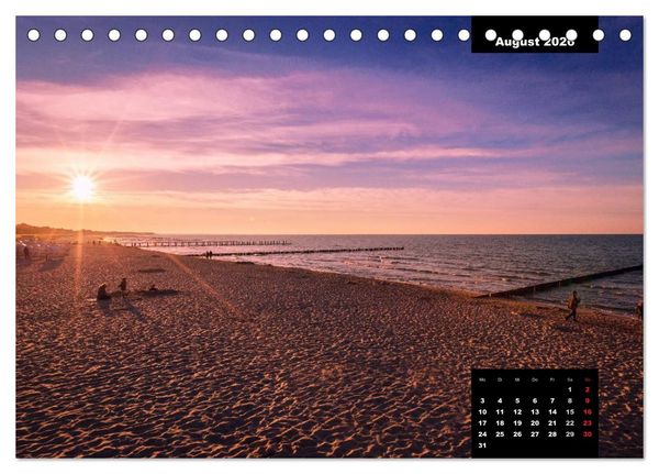 Produktbild: Maritime Seebilder - Von der Ostsee zur Nordsee (Tischkalender 2026 DIN A5 quer), CALVENDO Monatskalender