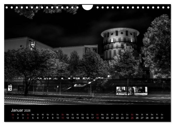 Produktbild: Stuttgart bei Nacht (Wandkalender 2026 DIN A4 quer), CALVENDO Monatskalender