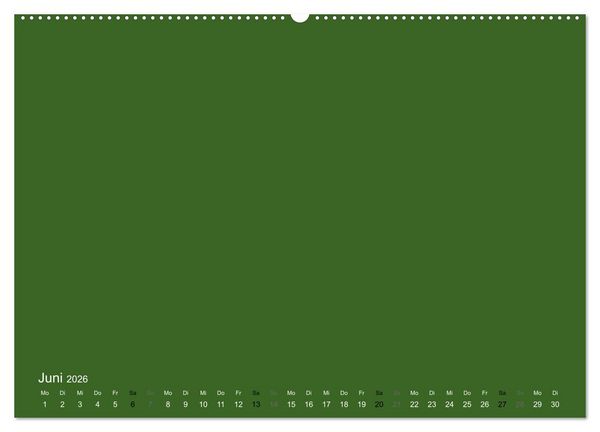 Produktbild: Bastelkalender - dunkel Gr&uuml;n (Wandkalender 2026 DIN A2 quer), CALVENDO Monatskalender