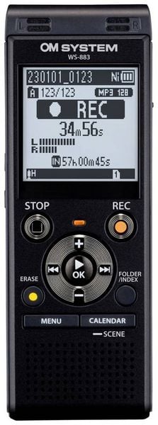 Produktbild: OM System WS-883 Digitales Diktierger&auml;t Aufzeichnungsdauer (max.) 2080 h Schwarz