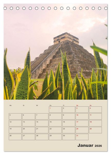 Produktbild: Mexiko Yucat&aacute;n Terminplaner (Tischkalender 2026 DIN A5 hoch), CALVENDO Monatskalender