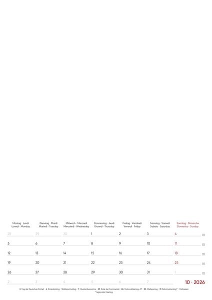 Produktbild: Kreativ-Kalender A4 Notiz 2026 mit Platz für Notizen - weiß - 21 x 29,7 - Do it yourself calendar A4 - datiert - Foto-Kalender - Alpha Edition