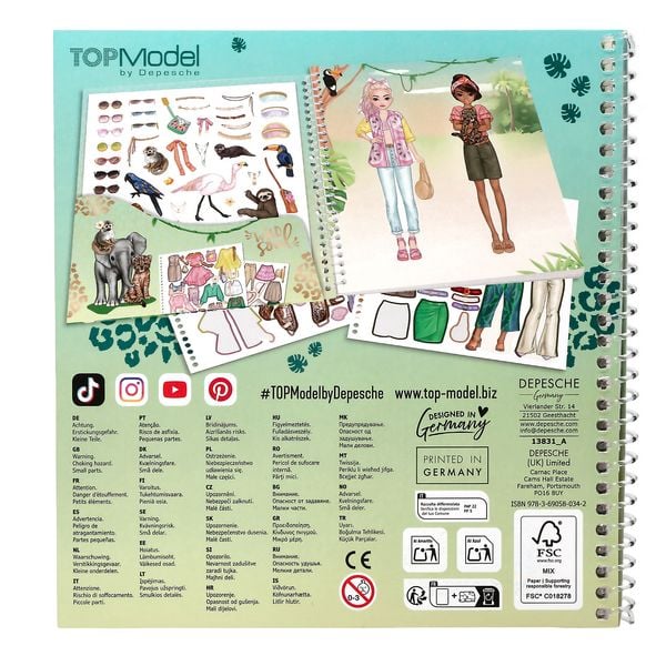 Produktbild: DEPESCHE TOPModel Stickerbuch Dress Me Up Safari