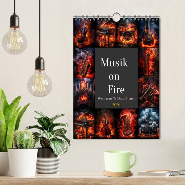 Produktbild: Musik on Fire (Wandkalender 2026 DIN A4 hoch), CALVENDO Monatskalender