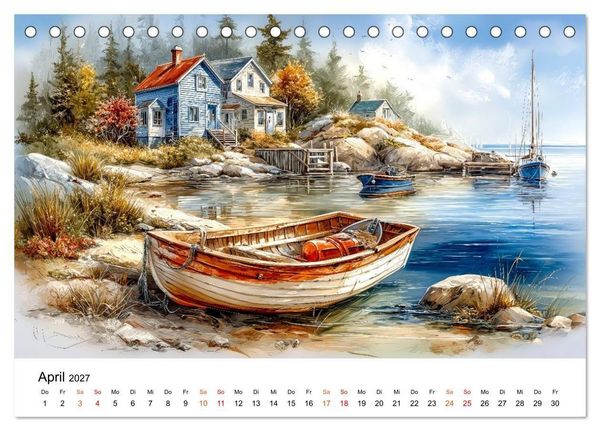 Produktbild: Kanada - Weite, Wasser, Wunder (Tischkalender 2027 DIN A5 quer), CALVENDO Monatskalender