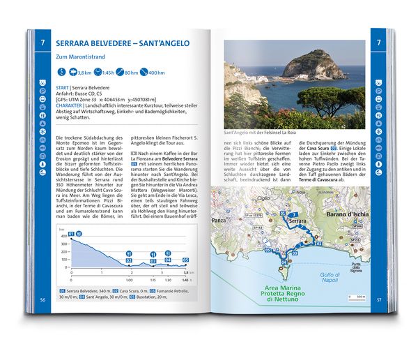 Produktbild: KOMPASS Wanderf&uuml;hrer Golf von Neapel, Ischia, Capri, Halbinsel Sorrent, Amalfi-K&uuml;ste und Cilento, 60 Touren mit Extra-Tourenkarte