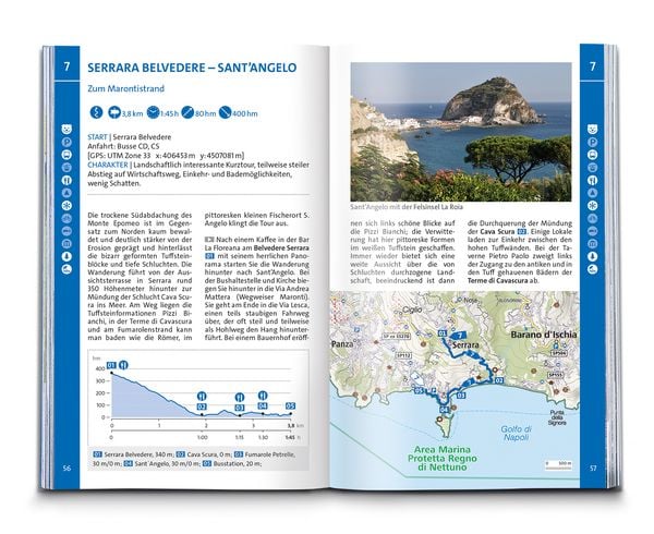 Produktbild: KOMPASS Wanderf&uuml;hrer Golf von Neapel, Ischia, Capri, Halbinsel Sorrent, Amalfi-K&uuml;ste und Cilento, 60 Touren