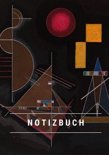 Produktbild: Notizbuch klein A5 Blanko - Notizheft 44 Seiten 90g/m&sup2; - Softcover Wassily Kandinsky "Leicht im Schwer