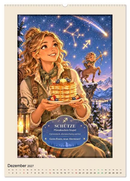 Produktbild: Was dein Sternzeichen nascht (hochwertiger Premium Wandkalender 2027 DIN A2 hoch), Kunstdruck in Hochglanz