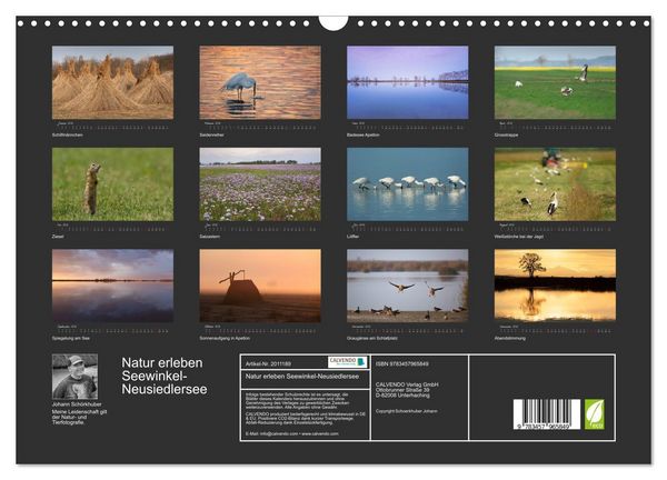 Produktbild: Natur erleben Seewinkel-Neusiedlersee (Wandkalender 2026 DIN A3 quer), CALVENDO Monatskalender