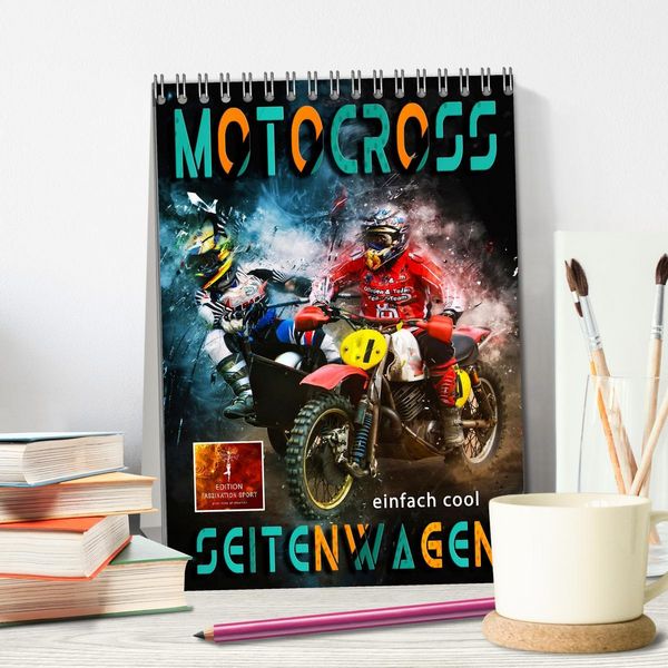 Produktbild: Motocross Seitenwagen - einfach cool (Tischkalender 2026 DIN A5 hoch), CALVENDO Monatskalender