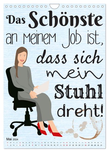 'BeamtenSprüche (Wandkalender 2024 DIN A4 hoch), CALVENDO