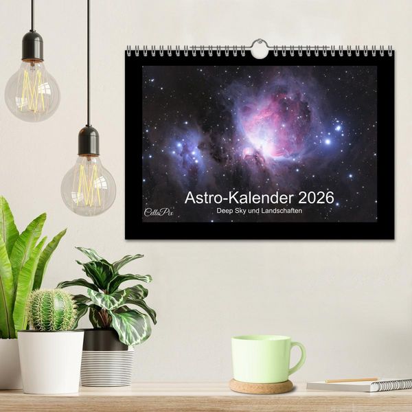 Produktbild: Astro-Kalender - Deep Sky und Landschaften (Wandkalender 2026 DIN A4 quer), CALVENDO Monatskalender